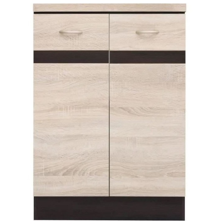 JUNONA Meuble bas de cuisine 60 cm - 2 Portes - Plan de travail - Chen