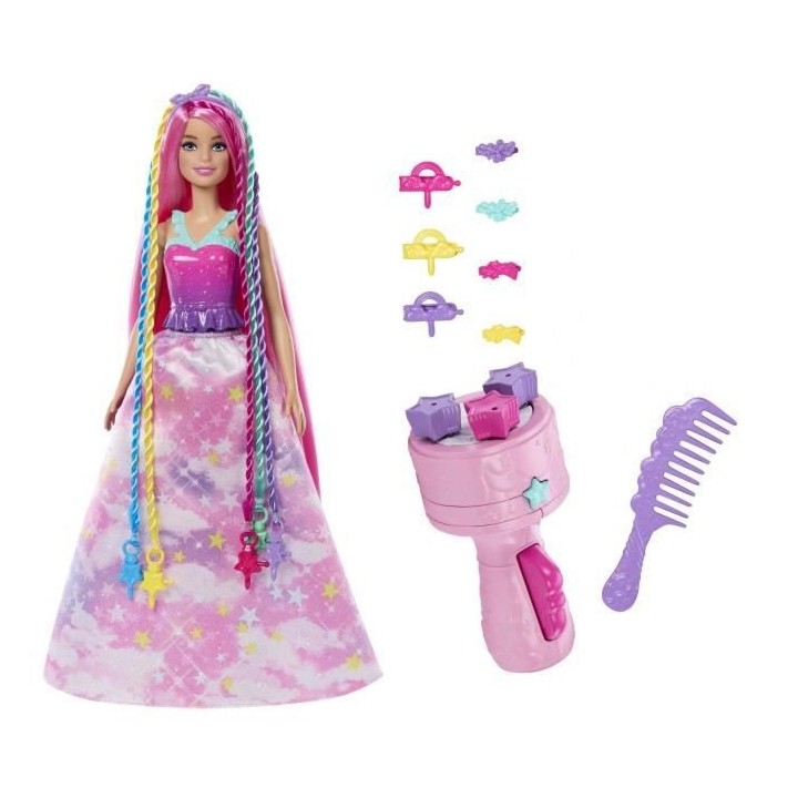 BARBIE - BARBIE TRESSES MAGIQUES    - poupée - 3 ans et +