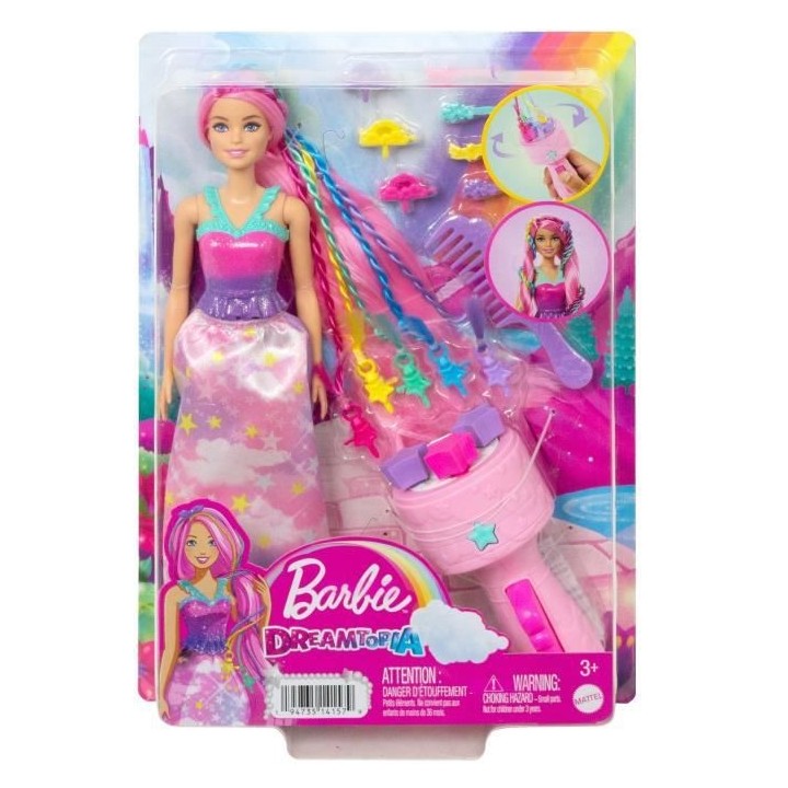 BARBIE - BARBIE TRESSES MAGIQUES    - poupée - 3 ans et +