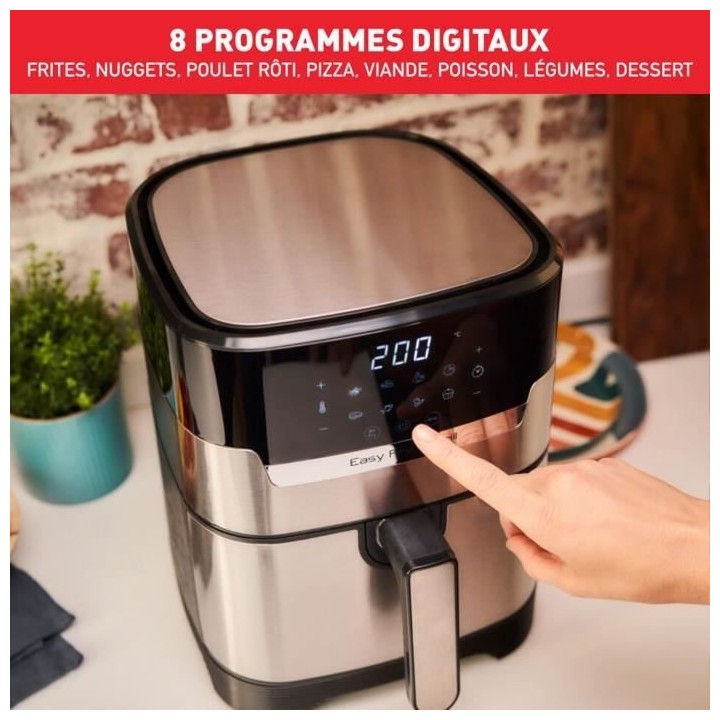 MOULINEX Friteuse sans huile + grill 4.2 L Température réglable 8 pr