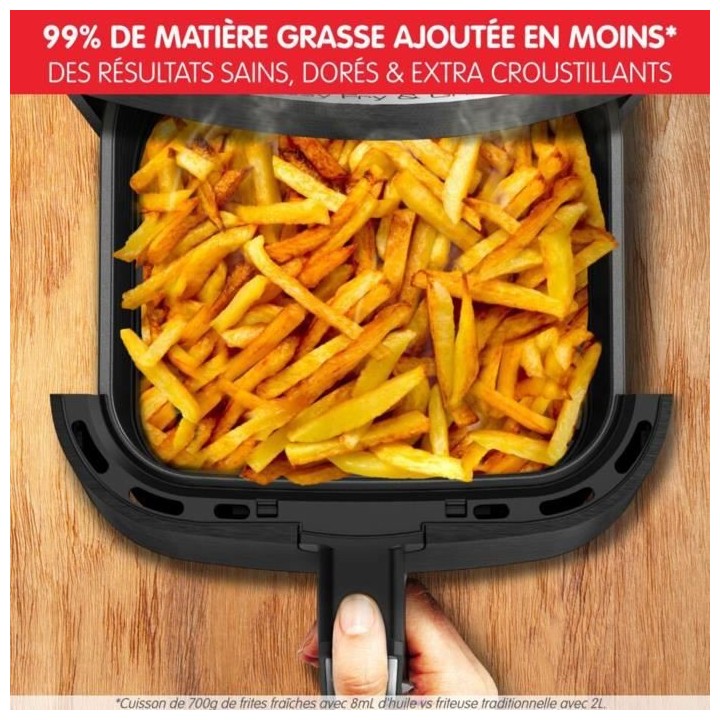 MOULINEX Friteuse sans huile + grill 4.2 L Température réglable 8 pr