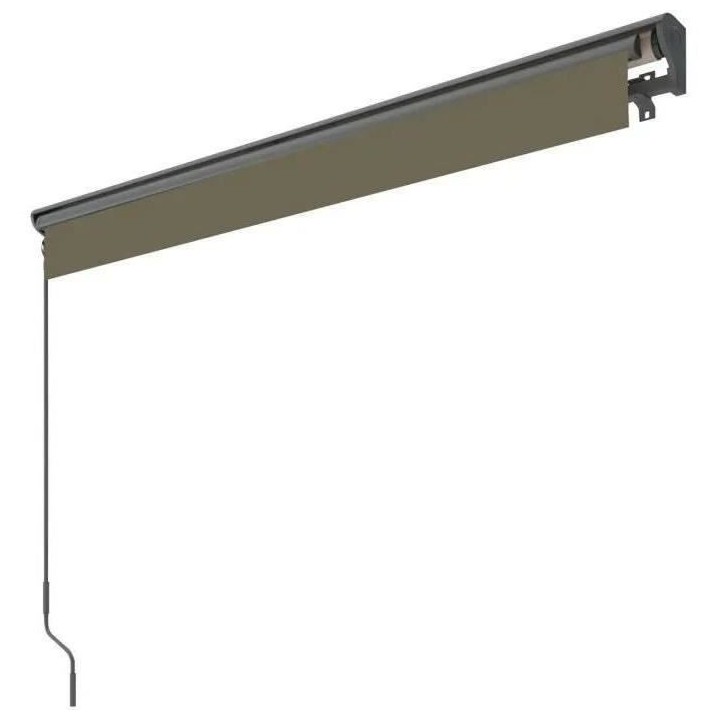 Store banne motorisé semi coffre 3,90 x 3m en aluminium, structure gr