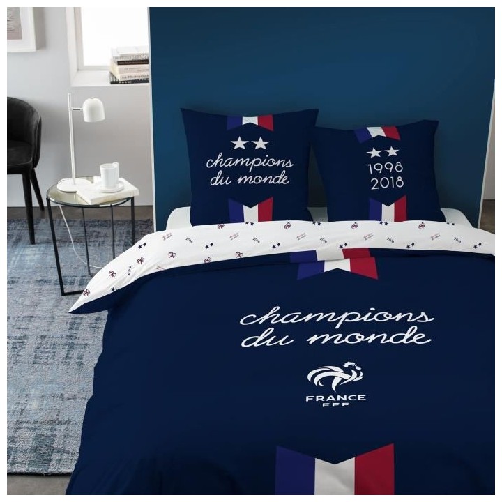 FFF Housse de couette + 2 Taies - 200 x 200 cm - 2 Etoiles