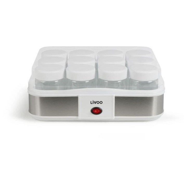 Yaourtiere fromagere LIVOO - 12 pots - bac avec égouttoir pour fromag