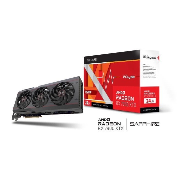 SAPPHIRE Pulse Carte graphique AMD Radeon Gaming RX 7900 XTX 24GB GDDR