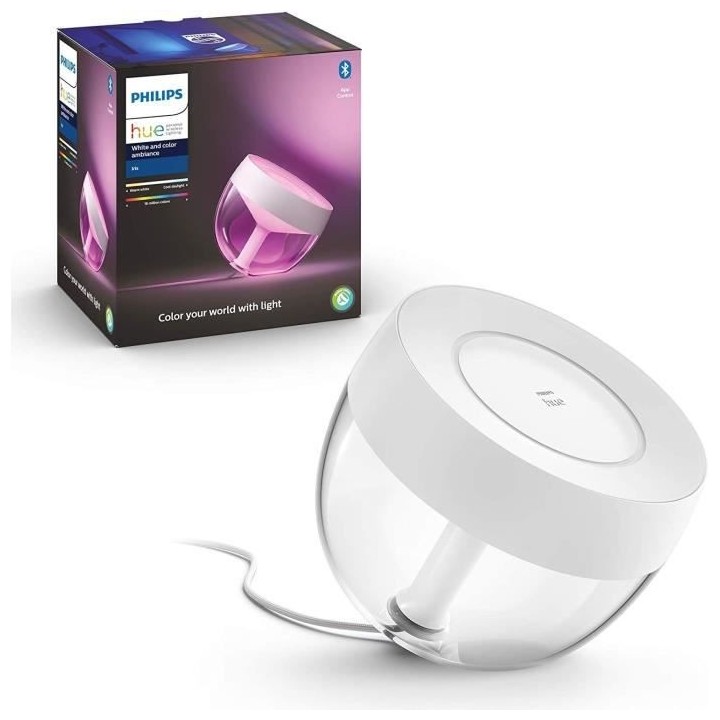 Philips Hue White & Color Ambiance, Iris compatible Bluetooth, Blanc,