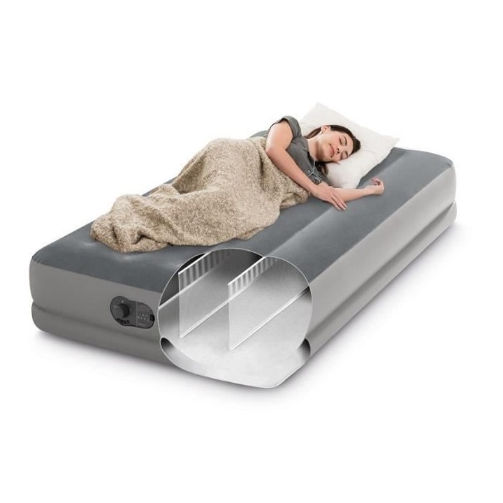 Matelas gonflable prestige - INTEX - 64112 - Mid Rise Flex Pump - Elec