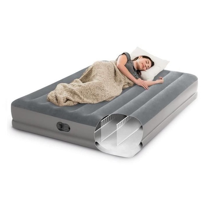 Matelas gonflable prestige - INTEX - 64114 - Mid Rise Flex Pump - Elec