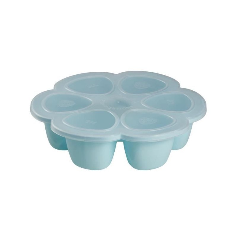 BEABA,Multiportions Silicone de qualité premium,Résistance thermique,6 alvéoles indépendantes,Fabriqué en Italie, 6x150 ml