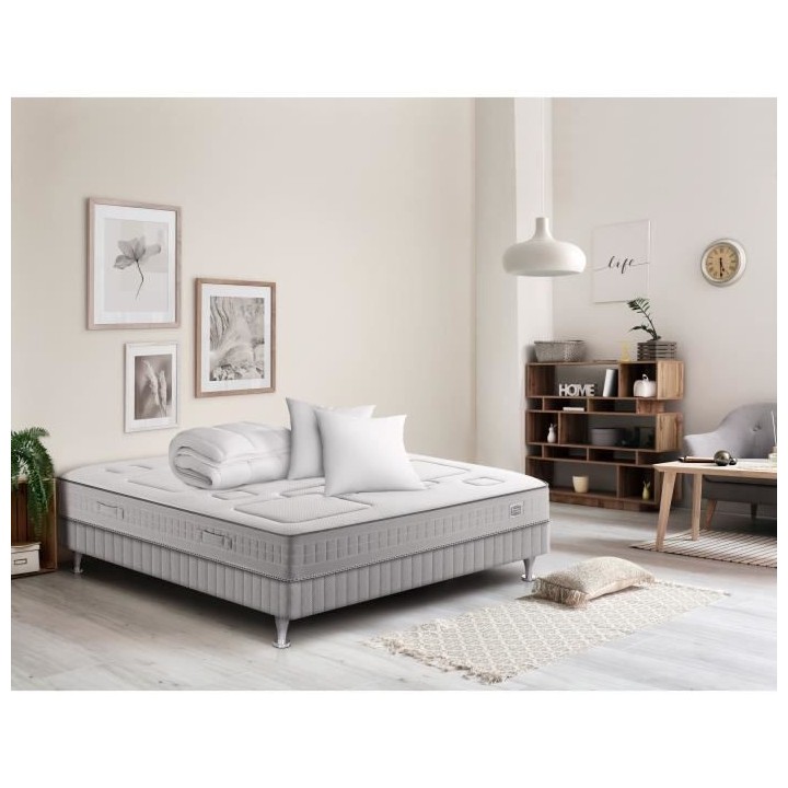 SIMMONS SW3 Pack complet matelas 160 x 200 cm + Sommier + Couette 240