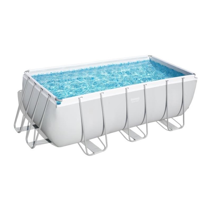 Kit Piscine hors sol tubulaire BESTWAY - Power Steel™ - 412 x 201 x 122 cm - Rectangulaire (Filtre a sable, échelle, diffuseu