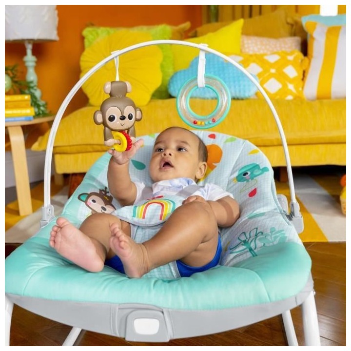 BRIGHT STARTS Balancelle évolutive Wild Vibes, vibrations apaisantes,