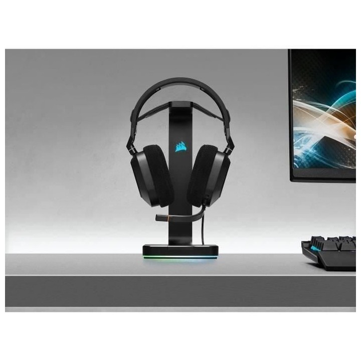CORSAIR Casque gaming premium HS80 RGB USB - Carbone (CA-9011237-EU)