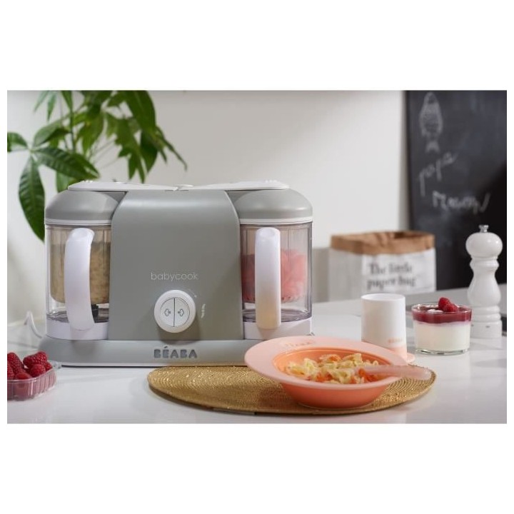 BEABA, Babycook Duo, Robot bébé 4 en 1, Cuiseur, Mixeur, Contenance