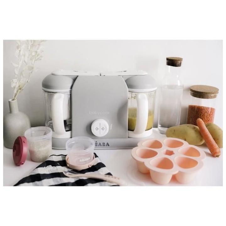 BEABA, Babycook Duo, Robot bébé 4 en 1, Cuiseur, Mixeur, Contenance