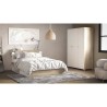 Lit adulte LIFE 2 personnes - 140X190/200 - Rangements - Décor Chene et blanc - DEMEYERE - Fabriqué en France