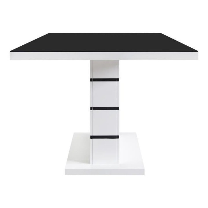 Table de séjour rectangle LINES - Plateau en verre - 150x90 cm