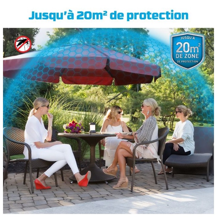 Appareil Anti-Moustiques & Moustiques Tigre sans fil - Lanterne Noire