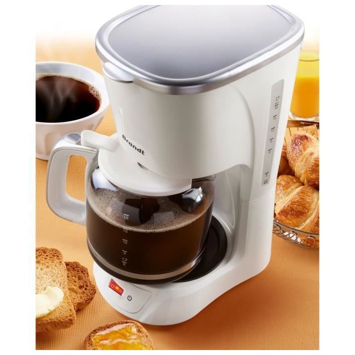BRANDT CAF1318S Cafetiere filtre - Blanc