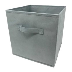 MODULOSTORAGE Boîte de rangement/tiroir pour meuble en tissu - 27x27x28 cm - Gris clair