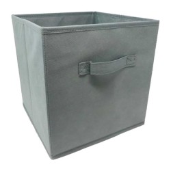 MODULOSTORAGE Boîte de rangement/tiroir pour meuble en tissu - 27x27x28 cm - Gris clair