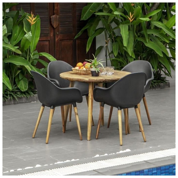 BEAU RIVAGE - Table de jardin JACOB en bois d'acacia 100% FSC