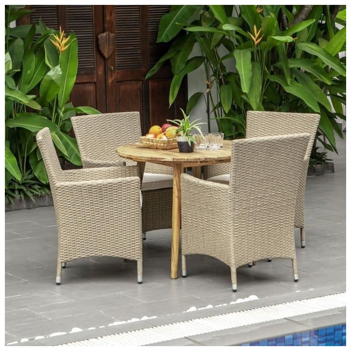 BEAU RIVAGE - Table de jardin JACOB en bois d'acacia 100% FSC