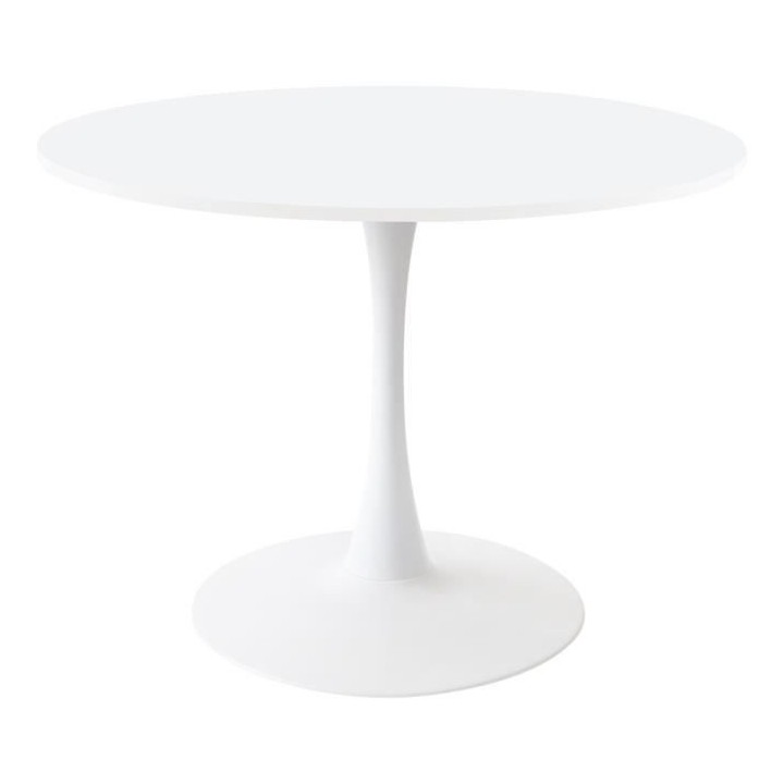 Table ronde TULIPA - MDF laqué blanc - Diam 100 cm