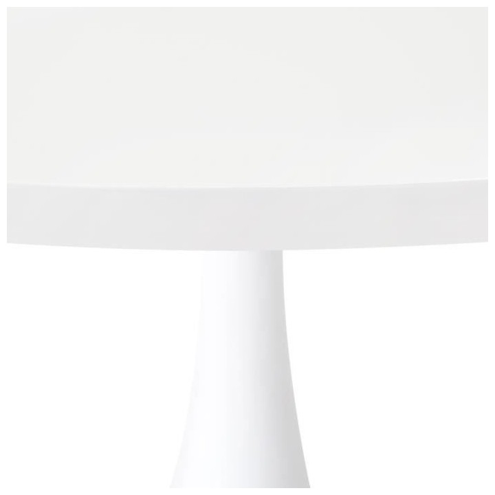 Table ronde TULIPA - MDF laqué blanc - Diam 100 cm