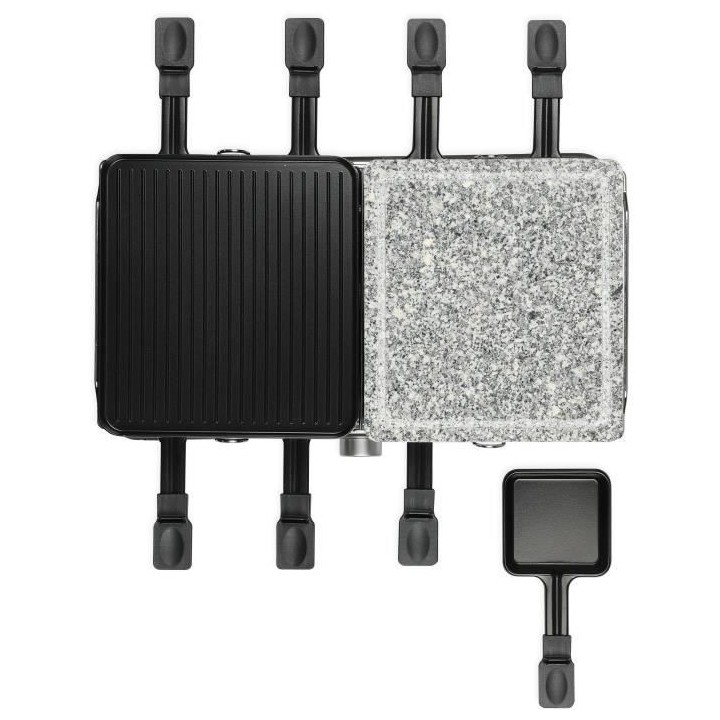 Appareil a raclette LIVOO - 8 personnes - plateaux amovibles en pierre