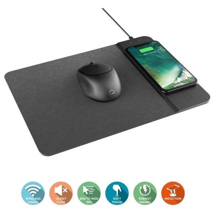 Souris sans fil + tapis chargeur - MOBILITY