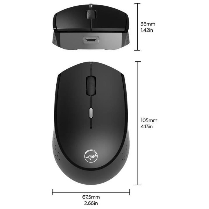 Souris sans fil rechargeable - MOBILITY - USB-C