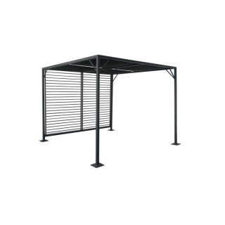 Pergola a toit coulissant avec une structure en aluminium et acier - 2