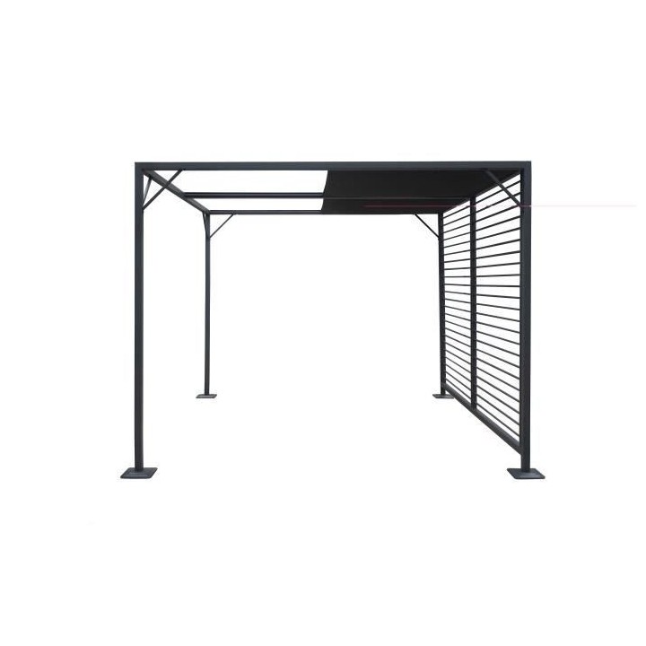 Pergola a toit coulissant avec une structure en aluminium et acier - 2