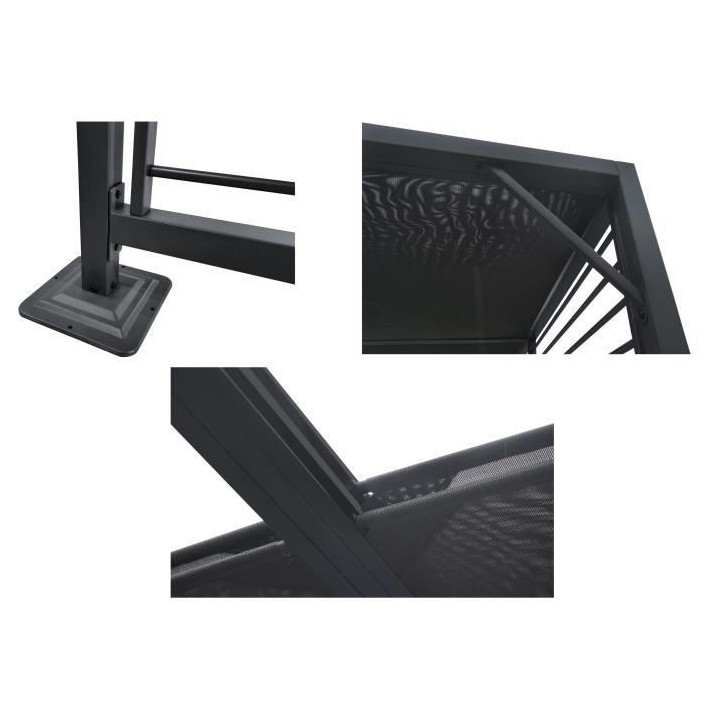 Pergola a toit coulissant avec une structure en aluminium et acier - 2