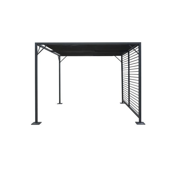 Pergola a toit coulissant avec une structure en aluminium et acier - 2