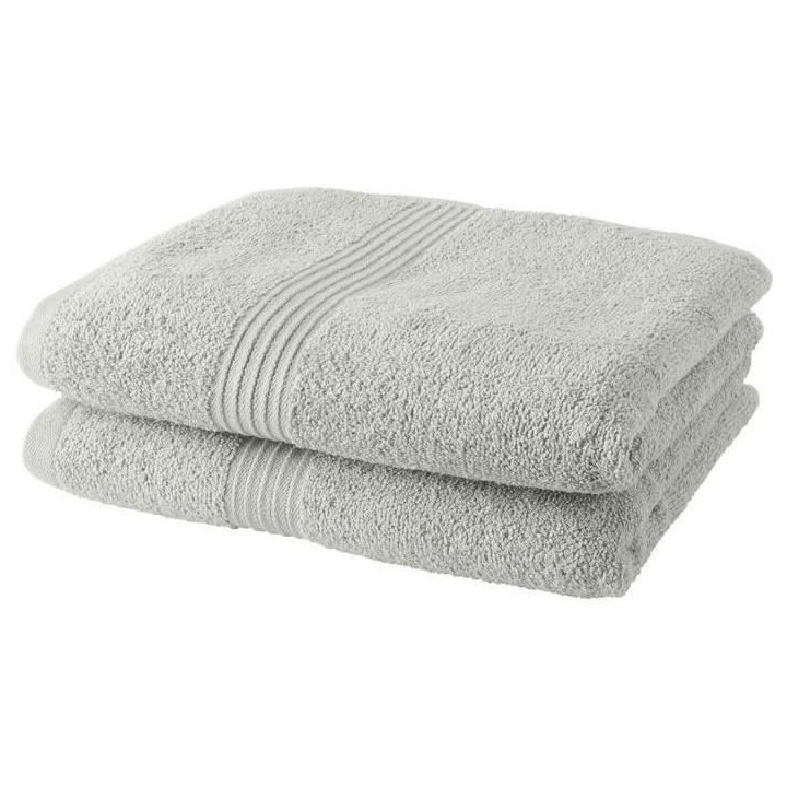 Lot de 2 serviettes de toilette TODAY 50x90 cm 100% Coton - Craie