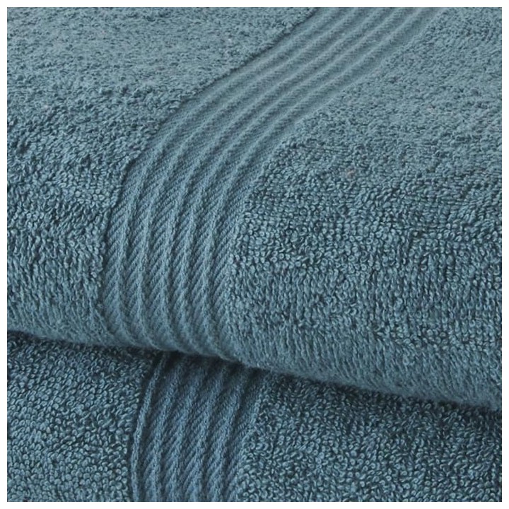 Lot de 2 serviettes de toilette TODAY 50x90 cm 100% Coton- Paon