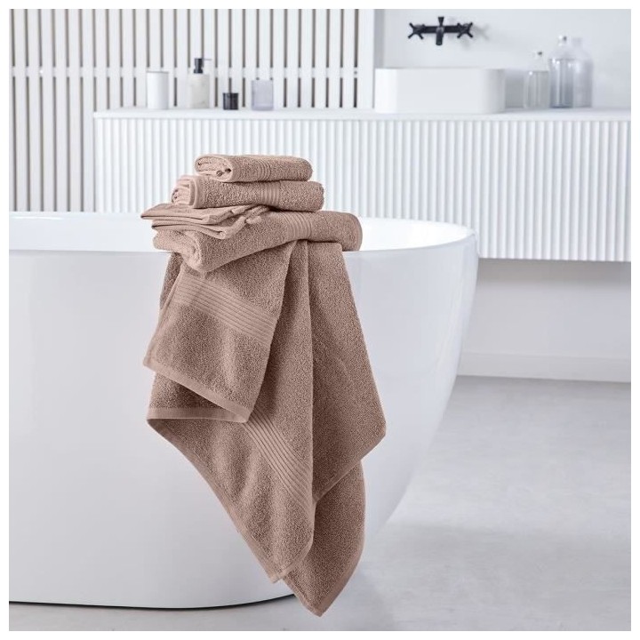 Lot de 2 serviettes de toilette TODAY 50x90 cm 100% Coton - Rose des s