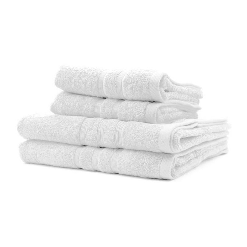 2 Serviettes de bain TODAY 50x90 + 2 Draps de bain 70x130 cm 100% Coton - Craie