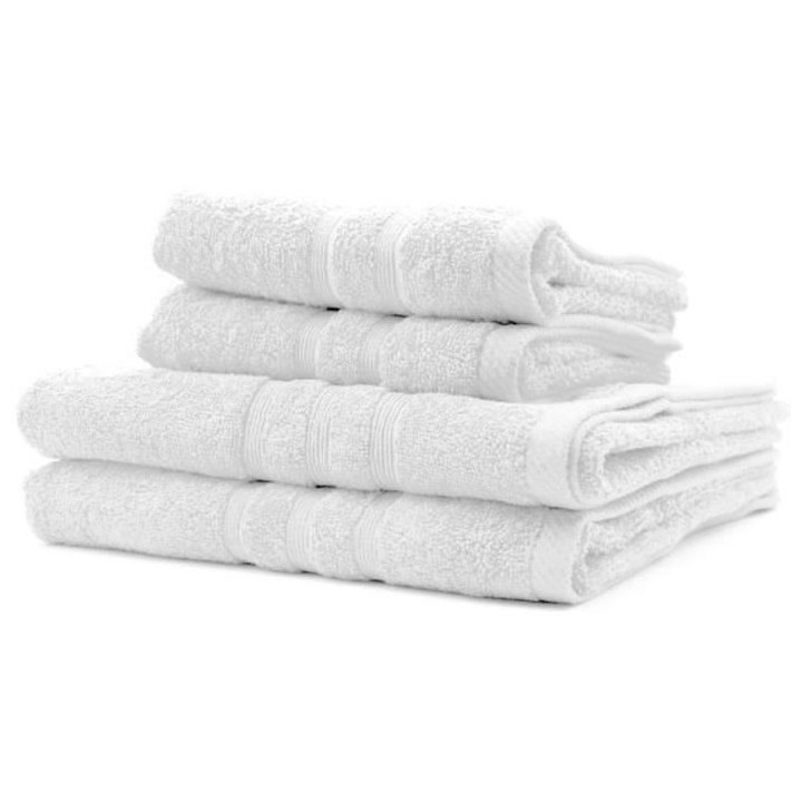 2 Serviettes de bain TODAY 50x90 + 2 Draps de bain 70x130 cm 100% Coto