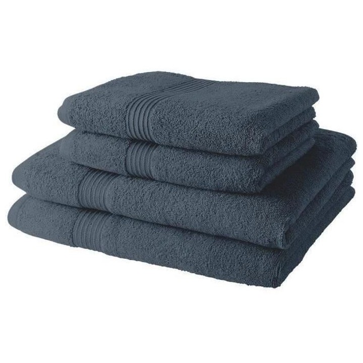 2 Serviettes de bain TODAY 50x90 + 2 Draps de bain 70x130 cm 100% Coto