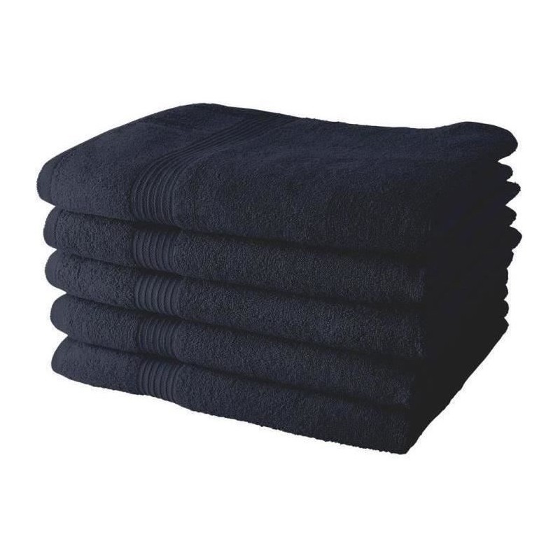 Lot de 5 Draps de Bain TODAY 70x130 cm 100% Coton - Navy