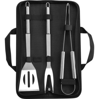 Valisette 3 ustensiles en acier inoxydable pour barbecue ou plancha (S