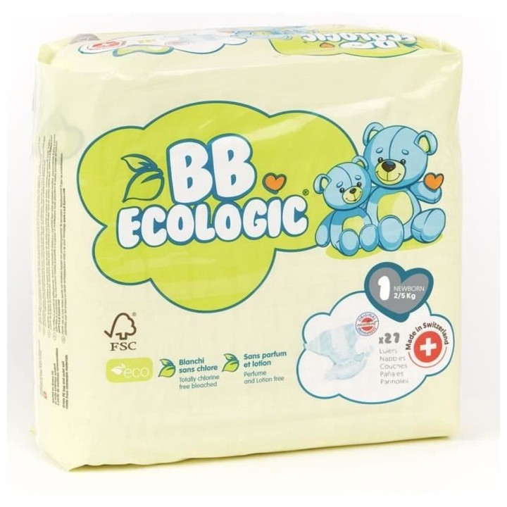 BB ECOLOGIC Couches taille 1 - 27 couches