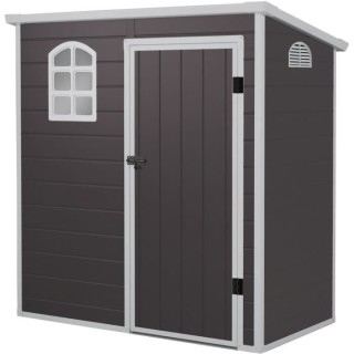 Abri de jardin en acier 2,12 m² - Plancher inclus - Gris foncé