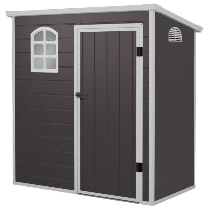 Abri de jardin en acier 2,12 m² - Plancher inclus - Gris foncé