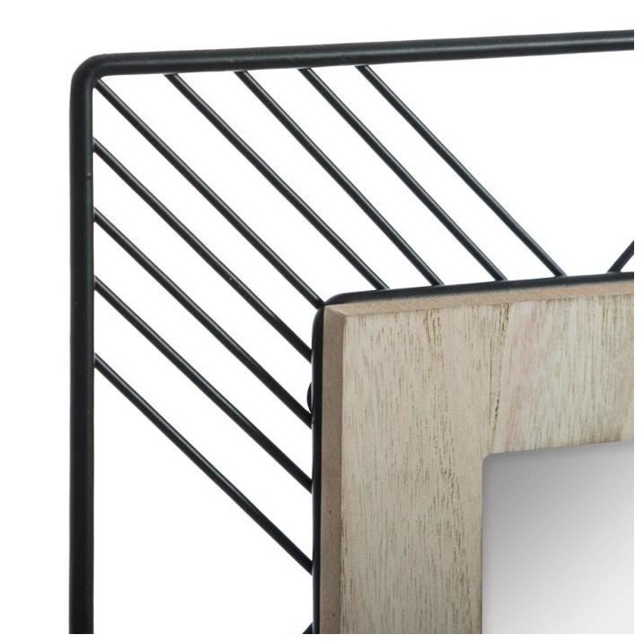 Miroir carré en métal MDF joe - 45 x 454 cm - Noir