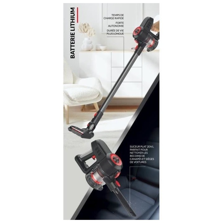 FAGOR FG910 - Aspirateur Balai sans fil - 2 en 1 - Puissance : 120W -