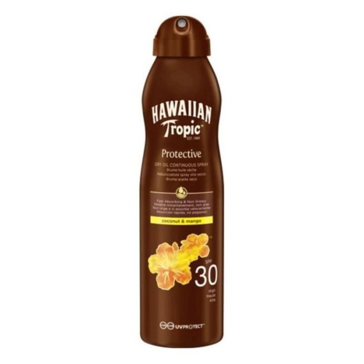 HAWAIIAN TROPIC Brumisateur d'huile solaire seche - SPF 30 - 180ml